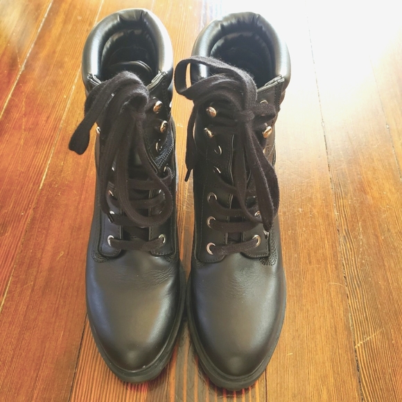 Zara Chunky Lace Up Boots - Picture 4 of 8